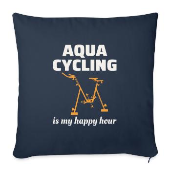 Aqua Cycling Swimming Pool Fitness Training Coach - Sofa pillowcase 17,3'' x 17,3'' (45 x 45 cm) - navy - Front