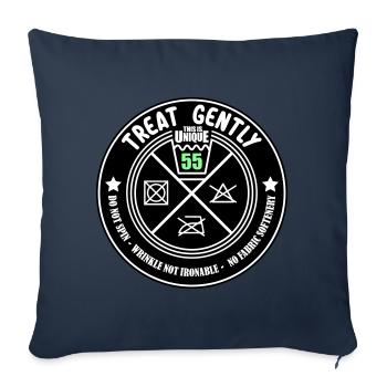 Gentle treatment Unique piece is 55 | Colors can be changed - Sofa pillowcase 17,3'' x 17,3'' (45 x 45 cm) - navy - Front