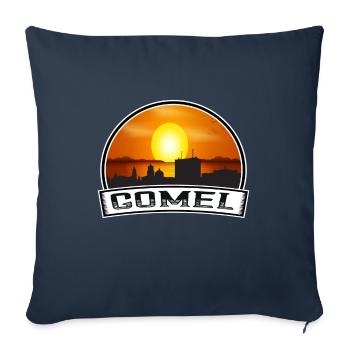 Gomel Belarus Skyline Vintage Sunset Travel Souven - Sofa pillowcase 17,3'' x 17,3'' (45 x 45 cm) - navy - Front