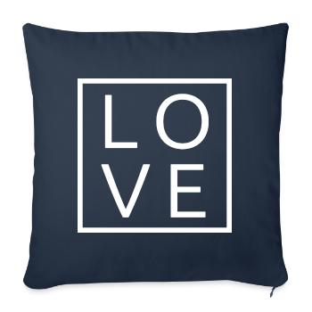 Cool Awesome Love Square Gift Men Women & Kids - Sofa pillowcase 17,3'' x 17,3'' (45 x 45 cm) - navy - Front
