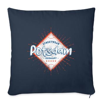 Potsdam Allemagne Ville Skyline Home Love - Housse de coussin décorative 45 x 45 cm - bleu marine - Devant