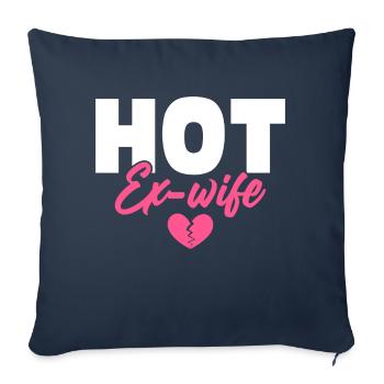 Hot Ex-femme Divorce Femmes Divorcées - Housse de coussin décorative 45 x 45 cm - bleu marine - Devant