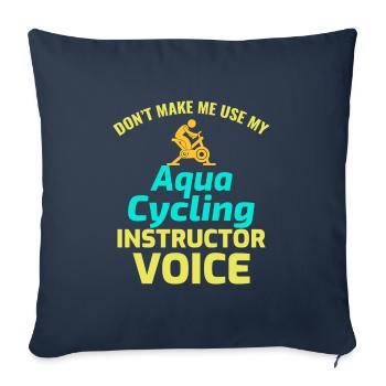 Aqua Cycling Swimming Pool Fitness Training Funny - Sofa pillowcase 17,3'' x 17,3'' (45 x 45 cm) - navy - Front