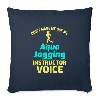 Deep Water Aqua jogging Pool Running Fitness - Housse de coussin décorative 45 x 45 cm - bleu marine - Devant
