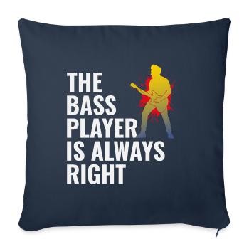 Bass Guitar Player Music Musician Bassist Funny - Sofa pillowcase 17,3'' x 17,3'' (45 x 45 cm) - navy - Front