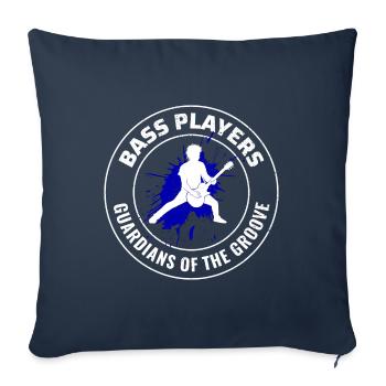 Bass Guitar Player Music Musician Bassist Funny - Sofa pillowcase 17,3'' x 17,3'' (45 x 45 cm) - navy - Front