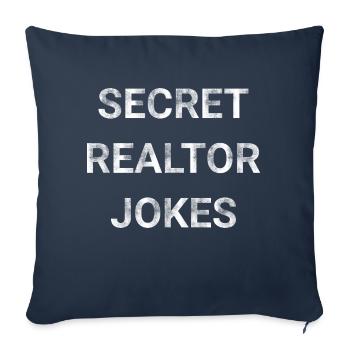 Secret Realtor Jokes - Sofa pillowcase 17,3'' x 17,3'' (45 x 45 cm) - navy - Front