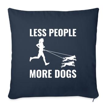 Canicross Trail Running Dog Sport Outdoor Hobby - Sofa pillowcase 17,3'' x 17,3'' (45 x 45 cm) - navy - Front