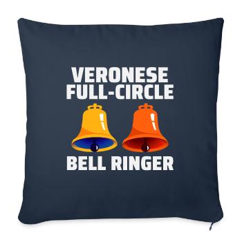 Veronese Full-Circle Bell Ringer Ringing Hobby - Sofa pillowcase 17,3'' x 17,3'' (45 x 45 cm) - navy - Front