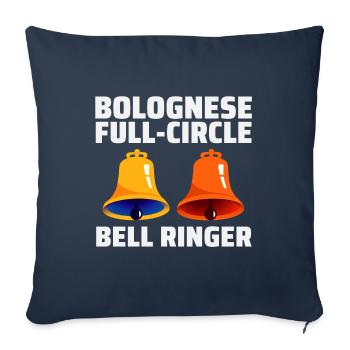 Bolognese Full-Circle Bell Ringer Ringing Hobby - Sofa pillowcase 17,3'' x 17,3'' (45 x 45 cm) - navy - Front