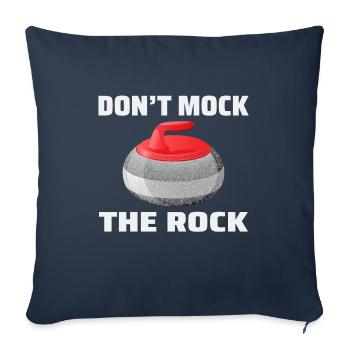 Curling Sweeping Fan Winter Ice Sport Curler Funny - Sofa pillowcase 17,3'' x 17,3'' (45 x 45 cm) - navy - Front