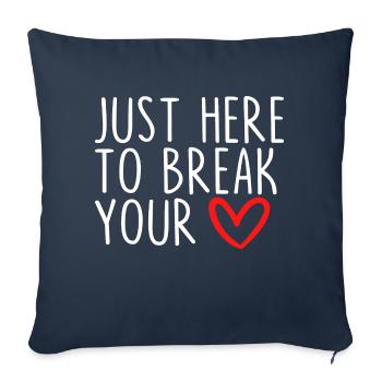 Just Here To Break Your Heart - Sofa pillowcase 17,3'' x 17,3'' (45 x 45 cm) - navy - Front