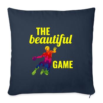 Handball Joueur Sport Équipe Handballeur - Housse de coussin décorative 45 x 45 cm - bleu marine - Devant