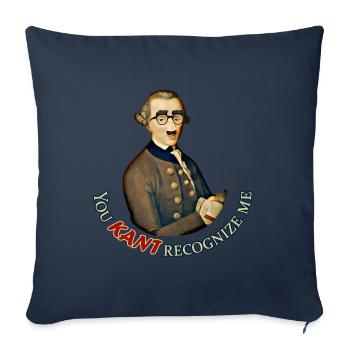 Lustiger Philosoph: Kann Immanuel Kant nicht erkennen - Sofakissenbezug 45 x 45 cm - Navy - Vorne