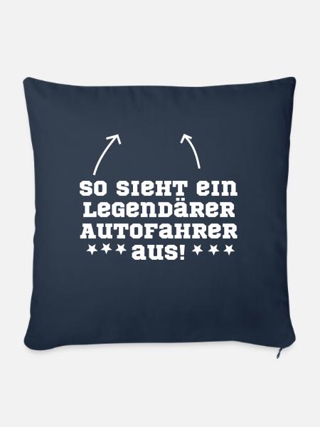 Autofahrer Auto - Sofakissenbezug 45 x 45 cm - Navy