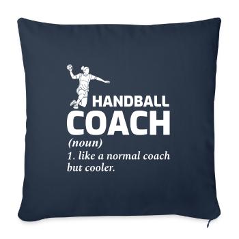 L’entraîneur de handball Handballer dit drôle - Housse de coussin décorative 45 x 45 cm - bleu marine - Devant