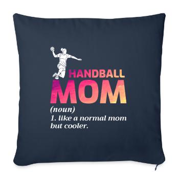 Handball Fête des mères - Housse de coussin décorative 45 x 45 cm - bleu marine - Devant