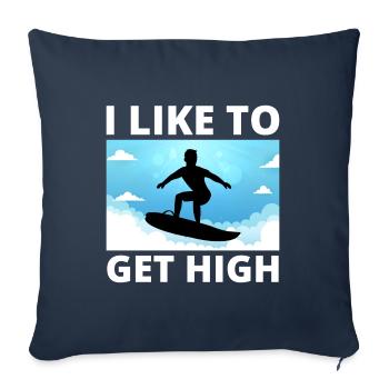 Skysurfing Skydiving Extreme Sport Skydiver Funny - Sofa pillowcase 17,3'' x 17,3'' (45 x 45 cm) - navy - Front