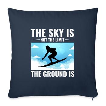 Skysurfing Skydiving Extreme Sport Skydiver Funny - Sofa pillowcase 17,3'' x 17,3'' (45 x 45 cm) - navy - Front