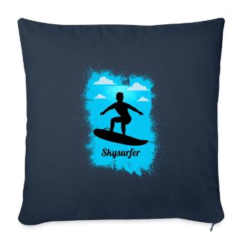 Skysurf Parachutisme Extreme Sport Skydiver Drôle - Housse de coussin décorative 45 x 45 cm - bleu marine - Devant