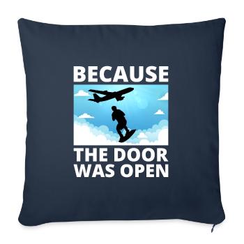 Skysurf Parachutisme Extreme Sport Skydiver Drôle - Housse de coussin décorative 45 x 45 cm - bleu marine - Devant
