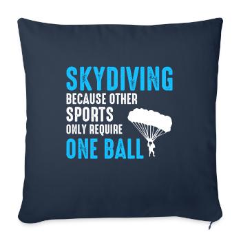 Skydiving Parachuting Extreme Sport Skydiver - Sofa pillowcase 17,3'' x 17,3'' (45 x 45 cm) - navy - Front