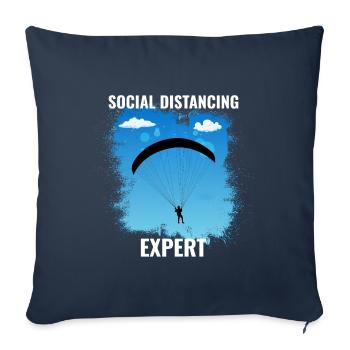Wingsuit volant Base Jumping Parachutisme Wingsuit - Housse de coussin décorative 45 x 45 cm - bleu marine - Devant