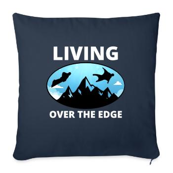 Wingsuit volant Base Jumping Parachutisme Wingsuit - Housse de coussin décorative 45 x 45 cm - bleu marine - Devant