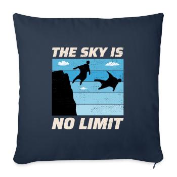 Wingsuit volant Base Jumping Parachutisme Wingsuit - Housse de coussin décorative 45 x 45 cm - bleu marine - Devant