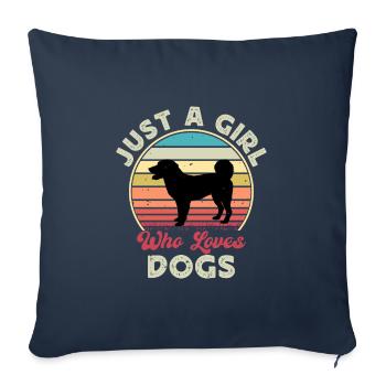Appenzeller Sennenhund Dog Silhouette Retro Sunset - Sofa pillowcase 17,3'' x 17,3'' (45 x 45 cm) - navy - Front