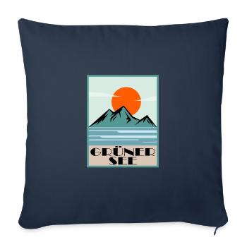 Grüner See - Sofakissenbezug 45 x 45 cm - Navy - Vorne