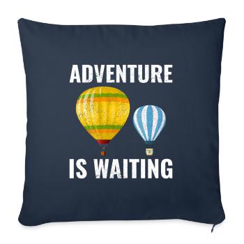 Montgolfière Hopper Balloon Ride Balloonist - Housse de coussin décorative 45 x 45 cm - bleu marine - Devant