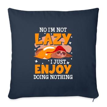 Lazy Lazing Lazy Favorite Animal - Sofa pillowcase 17,3'' x 17,3'' (45 x 45 cm) - navy - Front