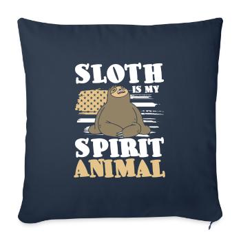 Lazy hanging out sloths cute - Sofa pillowcase 17,3'' x 17,3'' (45 x 45 cm) - navy - Front