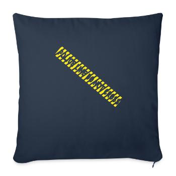 LA LIGNE DE POLICE NE SE CROISE PAS - Housse de coussin décorative 45 x 45 cm - bleu marine - Devant