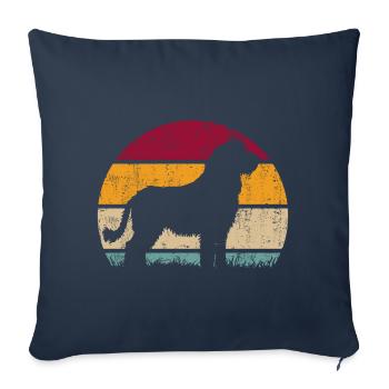 Komondor Hungarian Vintage Retro - Sofa pillowcase 17,3'' x 17,3'' (45 x 45 cm) - navy - Front