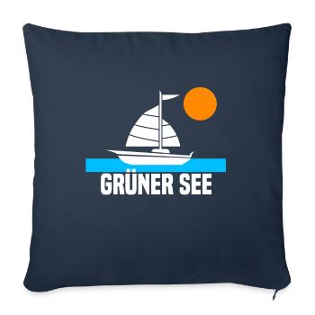 Grüner See - Sofakissenbezug 45 x 45 cm - Navy - Vorne