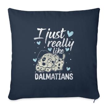 Race de chien Quatre pattes Chien Sports Chien Amour - Housse de coussin décorative 45 x 45 cm - bleu marine - Devant