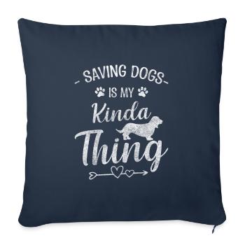 Animal Welfare Activist Vegan Environmental Protection - Sofa pillowcase 17,3'' x 17,3'' (45 x 45 cm) - navy - Front