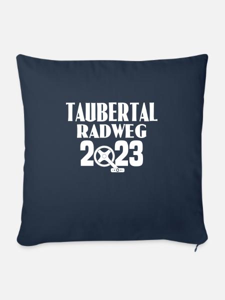 Taubertal Radweg - Sofakissenbezug 45 x 45 cm - Navy
