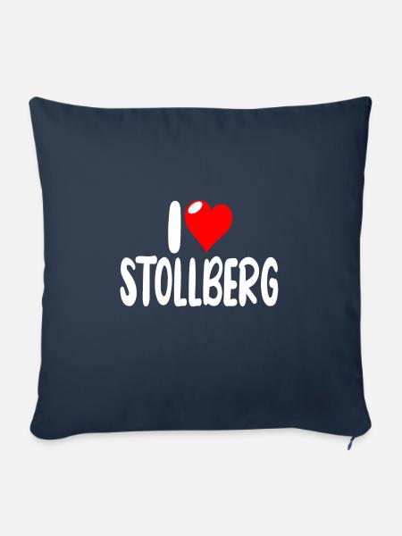 Stollberg - Sofakissenbezug 45 x 45 cm - Navy