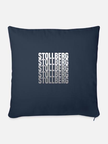 Stollberg - Sofakissenbezug 45 x 45 cm - Navy