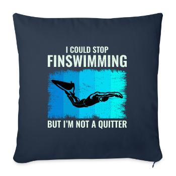 Nageoires Nageoire Nageur Natation Sports nautiques - Housse de coussin décorative 45 x 45 cm - bleu marine - Devant