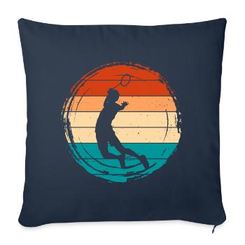 Badminton - Sofa pillowcase 17,3'' x 17,3'' (45 x 45 cm) - navy - Front