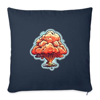 Explosion Feux d’artifice Pièces pyrotechniques - Housse de coussin décorative 45 x 45 cm - bleu marine - Devant