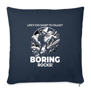 Collectionneur de roches Géologie Collecteur de fossiles - Housse de coussin décorative 45 x 45 cm - bleu marine - Devant