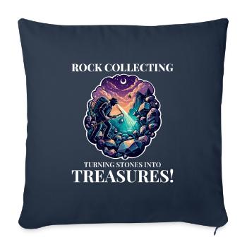 Collectionneur de roches Géologie Collecteur de fossiles - Housse de coussin décorative 45 x 45 cm - bleu marine - Devant