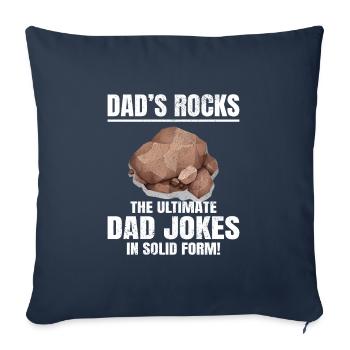 Rock Collecting Rockhounding Funny Geology Dad - Sofa pillowcase 17,3'' x 17,3'' (45 x 45 cm) - navy - Front