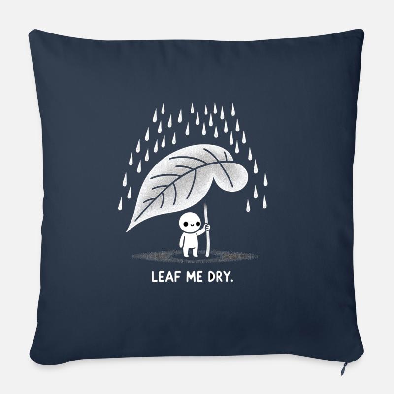 Leaf Me Dry - Sofakissenbezug 45 x 45 cm - Navy