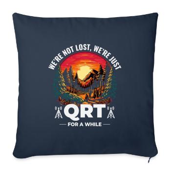 QRT in Nature Ham Radio Operators Sunset Outdoor - Sofa pillowcase 17,3'' x 17,3'' (45 x 45 cm) - navy - Front